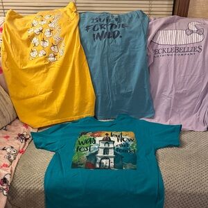 Women's Short Sleeve Tees - Yellow, Blue, Purple